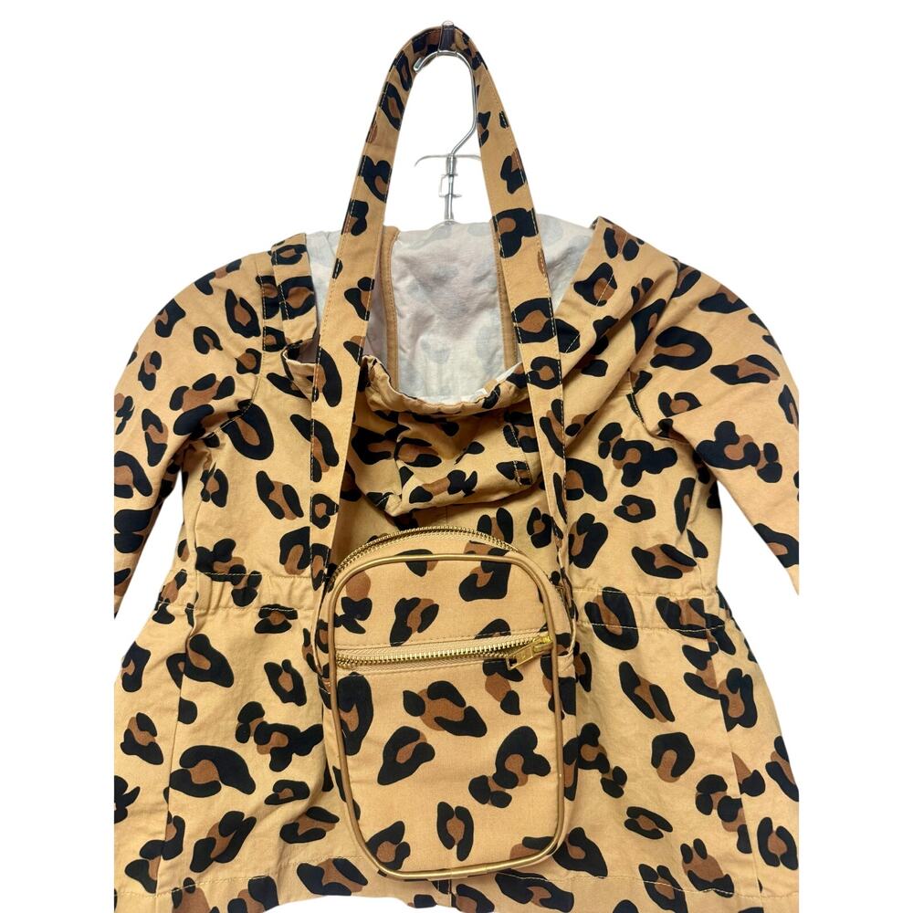 Max Studio Kids Leopard Hooded‎ Jacket + Matching Mini Crossbody – XS / 4